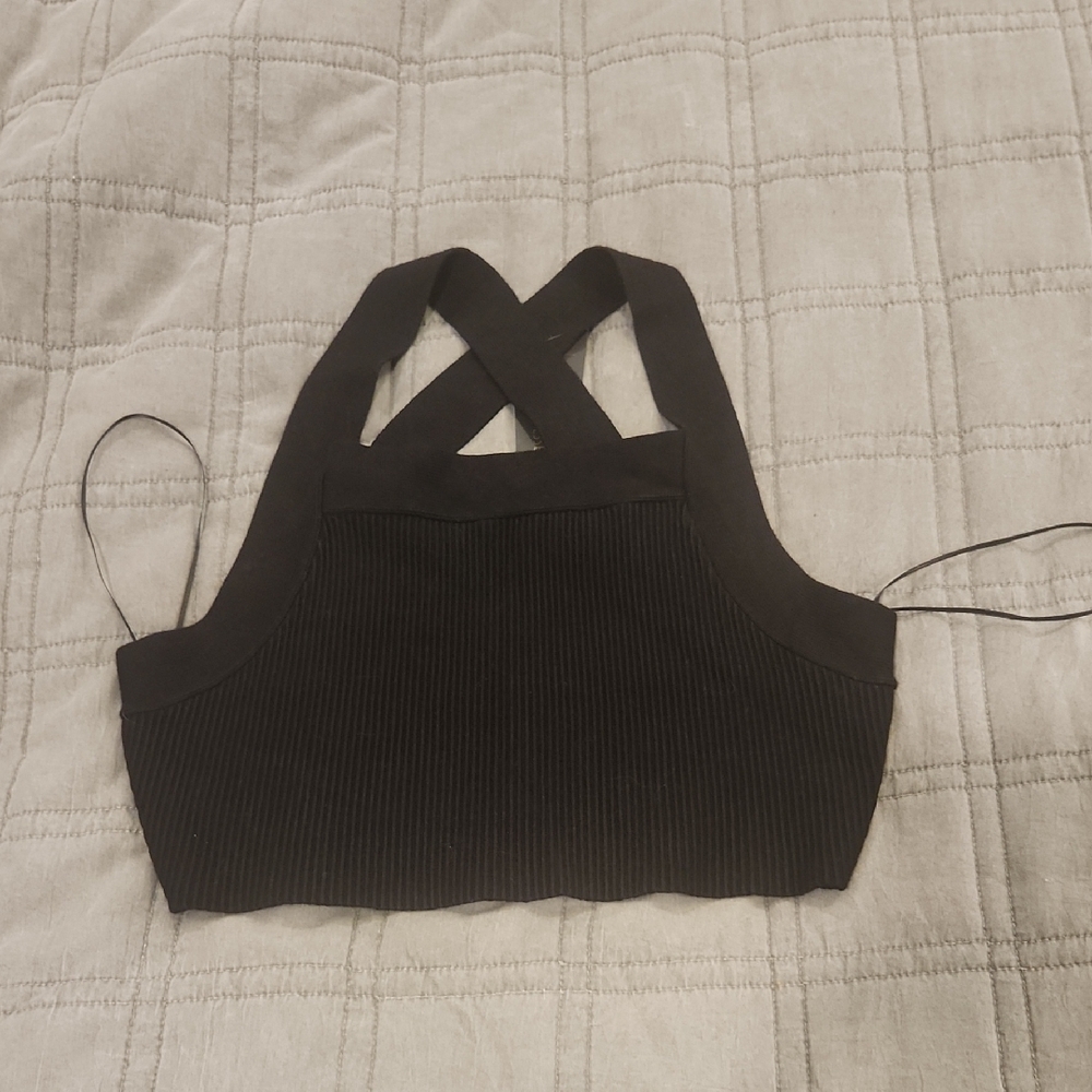 House of Harlow 1960 Black Crop Top Size M, NWT!